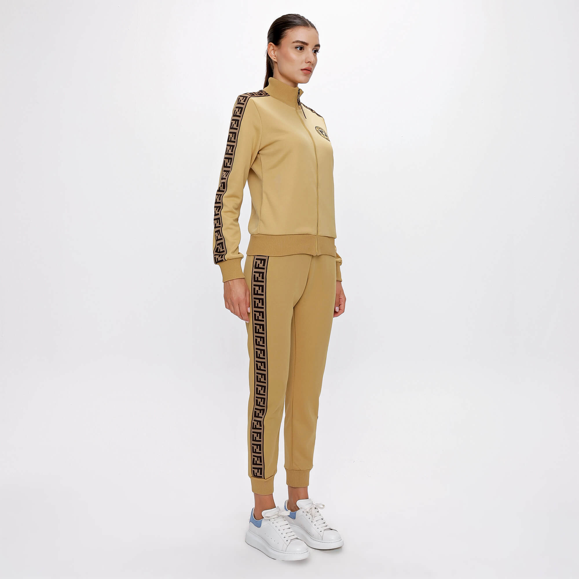 Fendi - Beige FF Logo Cotton Tracksuit 